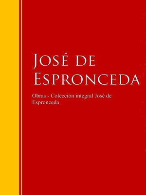 cover image of Obras--Colección José de José de Espronceda